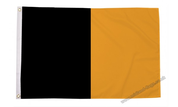 Black and Amber Irish County Flag